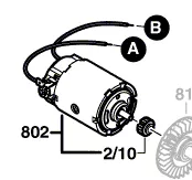 Moteur courant continu pour GST 14,4 V BOSCH